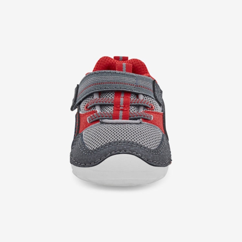 Size 4 Wide Baby Stride Rite Kids Sneakers in Red and Gray